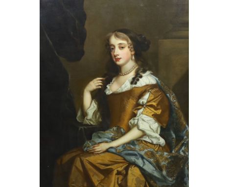 * Studio of Sir Peter Lely (1618-1680) Portrait of Henrietta Hyde (née Boyle), Countess of Rochester, (1646-1687) three quart