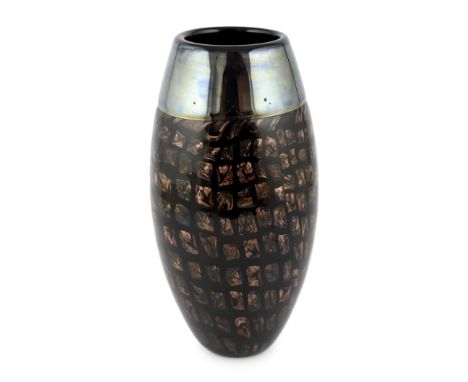 ** Vittorio Ferro (1932-2012), a Murano glass Murrine vase, in bronze and black, unsigned, 36cm highPlease note this lot attr