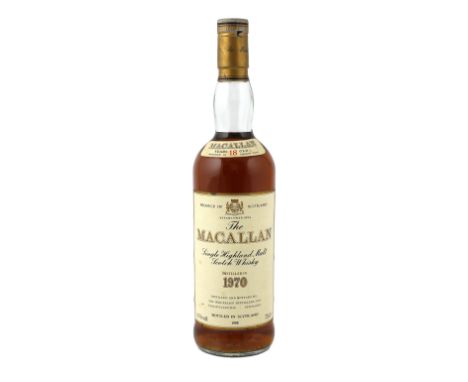 A bottle of The Macallan 1970 single Highland Malt Scotch Whisky, bottled in 1988, 75cl***CONDITION REPORT***A little rubbing