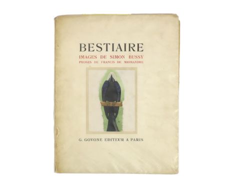 Simon Bussy (French, 1869-1954) 'Bestiaire Images de Simon Bussyexample outside of the print run, printed for Monsieur Simon 