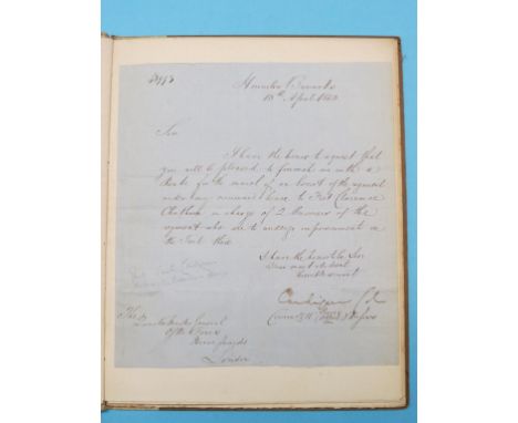 Earl of Cardigan (1798-1868) - hand-written letter, signed, 13th April 1850. From Hounslow Barracks to Quarter Master General