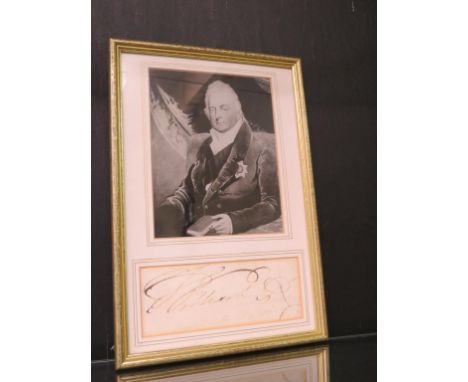 King William IV (1765-1837) - royal sign manual, inscribed Windsor Castle, Oct. 19, 1833, mounted and framed beneath facsimil