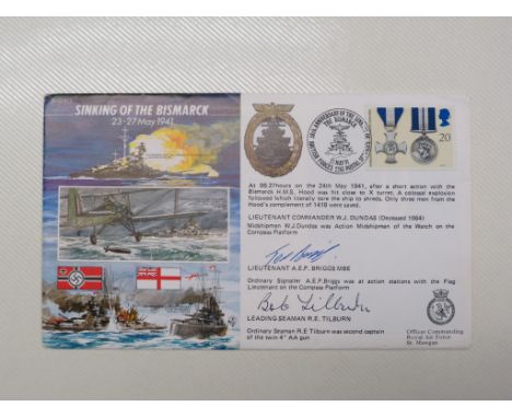 HMS Hood - autographed First Day Cover.