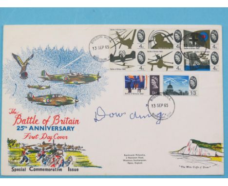 Air Chief Marshall Hugh C.T. Dowding (1882-1970) - autographed First Day Cover, 1965.  