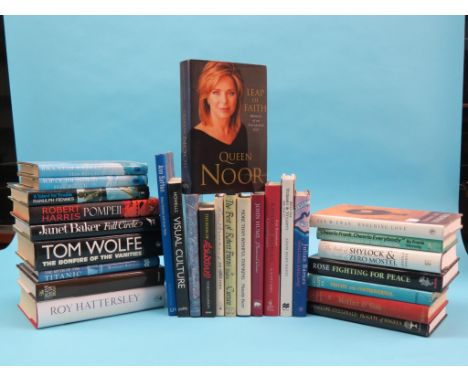 Miscellaneous titles, authors include R. Fiennes, Queen Noor, all signed, (28)