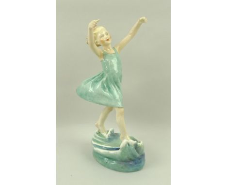 A Royal Worcester figurine 'Dancing Waves', modelled by F G Doughty, shape number 3225, puce printed mark and script title to