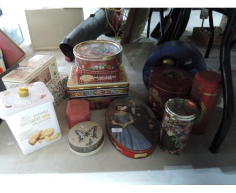 A selection of vintage tins