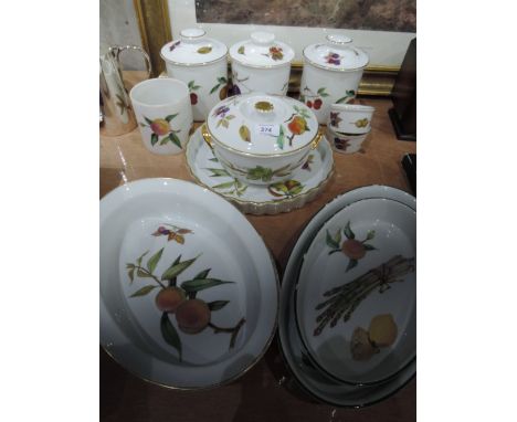 A selection of Royal Worcester Evesham tableware