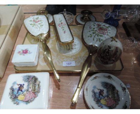 A dressing table set and trinket dishes