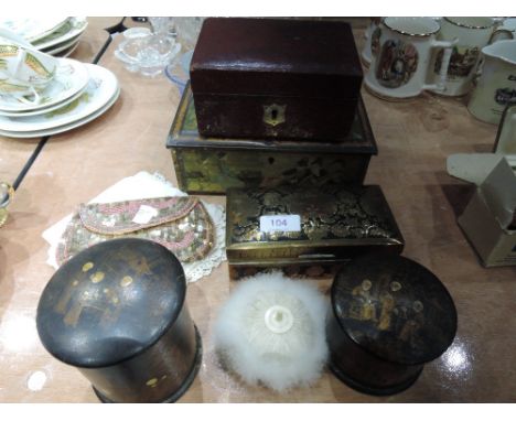 A selection including tea caddies, jewellery boxes and vintage tins etc