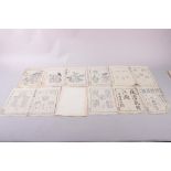 A quantity of Japanese cut out scenes