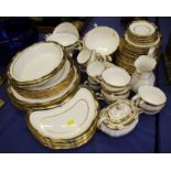 A Spode "Chancellor Leather Green" pattern part combination service