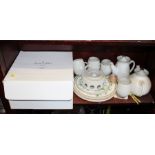 A Franklin Mint Romeo and Juliet relief decorated bowl, Staffordshire "Kowloon" pattern plates and