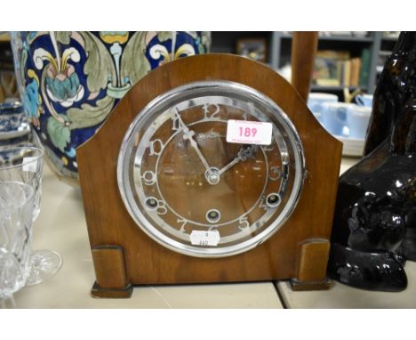 An art deco mantle clock by Bentimo having chime