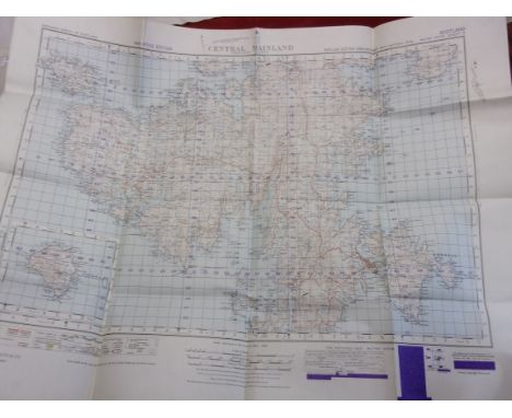 Military Map of the Central Mainland (Shetland Islands) Scotland, Jan 1950, an excellent Ordnance Survey. 