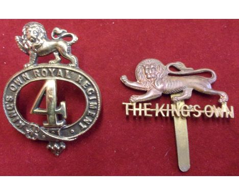 The King's Own Royal Lancaster Glengarry 4th King's Own with Forage Cap Badge. K&amp;K: 424/592