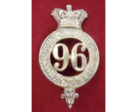96th Regiment of Foot (Later became 2nd Battalion Manchester Regt) Glengarry and pre-Territorial era 1874-1881 Badge, (Brass)