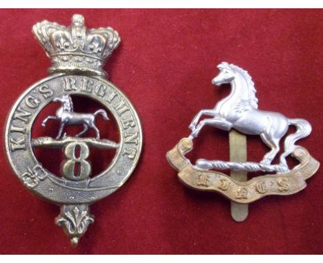 The King's Liverpool Regiment Glengarry 8th and Forage Cap Badge/ K&amp;K: 430/1974