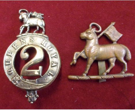 Queen's Royal West Surrey Glengarry 2nd Queen's and Forage Cap Badge. K&amp;K: 428/1969