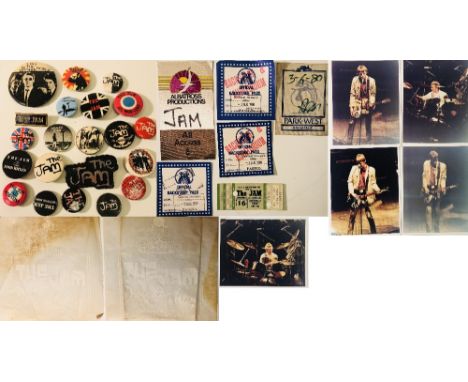 THE JAM PHOTOGRAPHS/TOUR EPHEMERA. Collection of The Jam tour memorabilia from the archive of Ian Harvie, veteran roadie and 