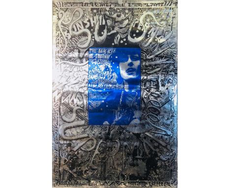 MARTIN SHARP DONOVAN SUNSHINE 1967 POSTER. A mounted and framed original Martin Sharp's 1967 metallic/foil print poster for D