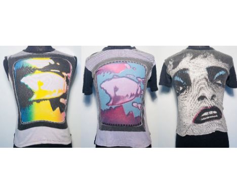 ORIGINAL KITSCH LONDON PUNK T-SHIRTS. Three original t-shirts by Punk Era brand 'Kitsch' of London. To include a vest with de