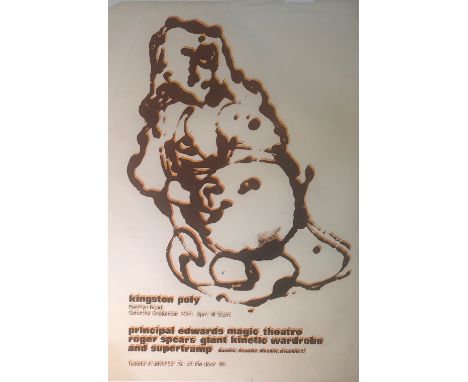 SUPERTRAMP/PRINCIPAL EDWARDS MAGIC THEATRE. An original poster circa 1970s advertising Supertramp, performance collective Pri