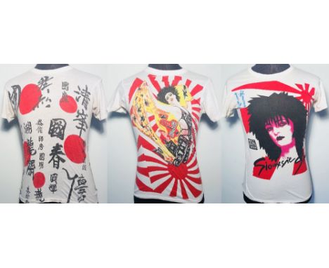 PUNK ERA JAPANESE RISING SUN DESIGNS INC SIOUXSIE. Three original circa late 1970s/early 1980s, two depicting Siouxsie Sioux.