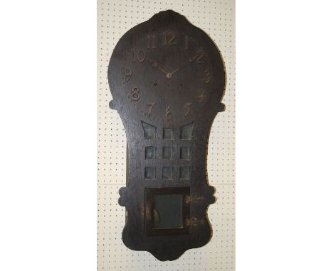 *** AWAY CLIENT COLLECTED***A late 19th century American Arts and Crafts wall clock by The Sessions Clock Co, with eight day 