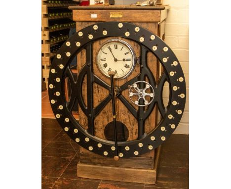 A good Wheel Type British Time Recorder BTR industrial floor-standing time recorder/ clocking-in clock for 50 employees conta