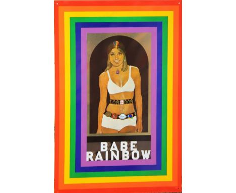 Sir Peter Blake OBE ( b. 1932)' Babe Rainbow' Screenprinted enamel on tin. Published by Dodo Designs. Printed inscription ver