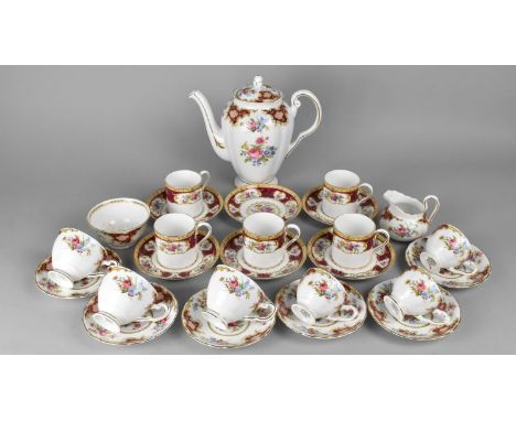 A Part Royal Albert "Lady Hamilton" Coffee Set to Comprise Five Cans, Six Saucers and a Coffee Pot Together with a Collection