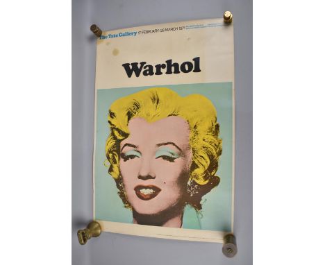 A Framed 1971 Tate Gallery Poster for Andy Warhol Exhibition, 76x51cms 