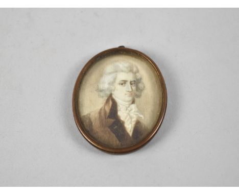 A Georgian Oval Miniature Portrait on Ivory, Back Plate Hand Written 'Viscount Newport', Exemption Submission Reference UWK9X