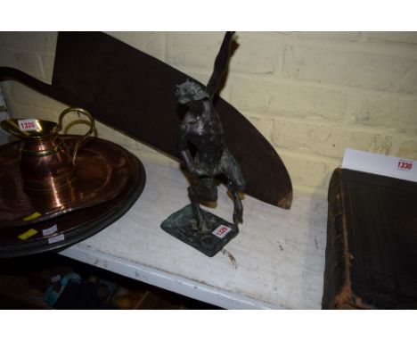 A bronze figure of a satyr, indistinctly inscribed with signature and foundry stamp, 37cm high.  Condition Report: No damage 