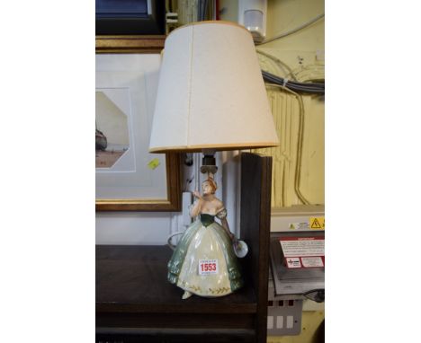 A Royal Dux figural table lamp, height excluding fitting 20cm. 