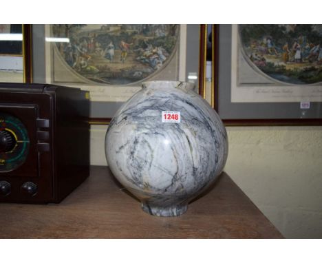 A Korean marble vase, 26.5cm high, accompanied by original sales leaflet. 