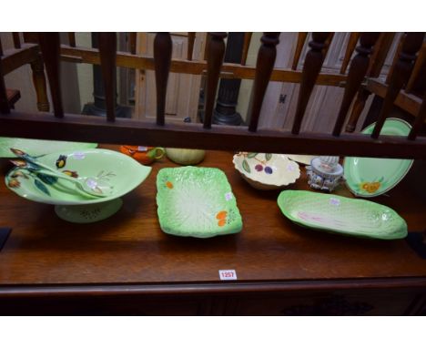 A collection of Beswick, Carltonware, and other leaf moulded items, and similar. 