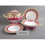 A late 19th century gilt decorated part dinner service for ten, formerly the property of General