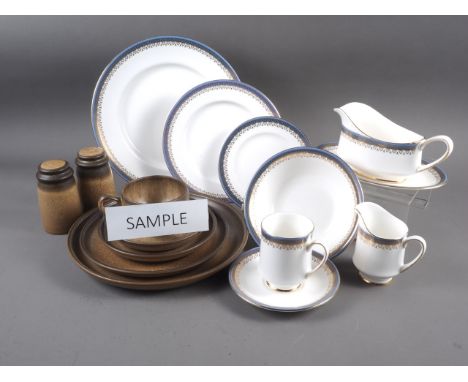 A Royal Albert "Sandringham" pattern part combination service, a Denby part combination service and other tea wares 