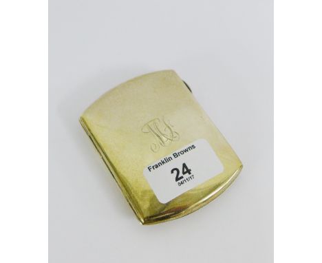 George V silver cigarette case with makers marks for Clark & Sewell, Chester 1919, 8.5cm long 