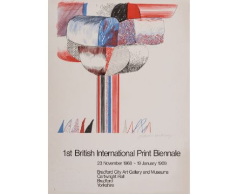 δ David Hockney (b. 1937)1st British International Print Biennale Poster (Baggott 14)Offset lithograph printed in colours, 19