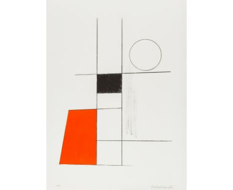 δ Barbara Hepworth (1903-1975)Mycenae (from Twelve Lithographs)Lithograph printed in colours with embossing, 1969, signed in 