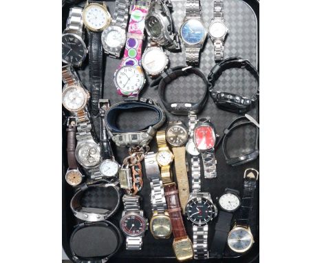 SELECTION OF LADIES AND GENTLEMEN'S WRISTWATCHES
including Emporio Armani, G-Shock, Lorus, Timex, Fossil, Swatch, Next, Sekon