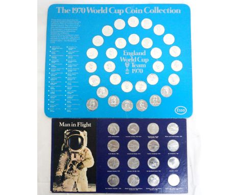 'THE 1970 WORLD CUP COIN COLLECTION'
England World Cup Team, minted for Esso, 31 coins with space created for a second Bobby 