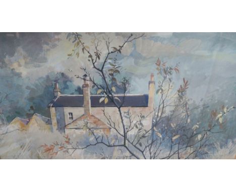 R Y FERGUSON
The Farmhouse, watercolour and gouache, signed, 27.8cm x 55cm 