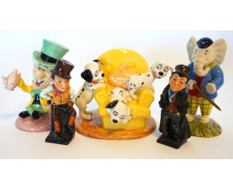 ROYAL DOULTON 'ARTFUL DODGER' FIGURE
'Sam Weller, Disney Showcase 'Mad Hatter', Rupert 'Edward Trunk' character and Disney 'D