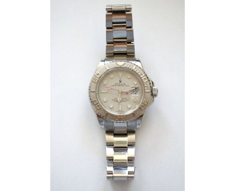 GENTLEMAN'S ROLEX OYSTER PERPETUAL DATE YACHT MASTER WRISTWATCH
numbered 16622 and D886403, circa 2006, with a screw down cro