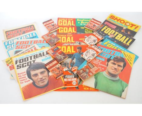 LARGE COLLECTION OF EARLY 1970's FOOTBALL MAGAZINES
including 'Football Scot', 'Shoot', 'World Cup Goal' June 1970, a few 196