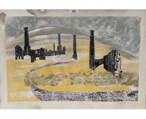 JOHN HUMPHREY SPENDER. BRITISH 1910-2005. Industrial landscape. Signed, dated '71 and numbered 13/70 in pencil. Lithograph 18